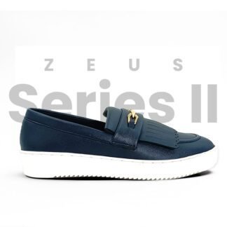 Zeus II - Blue Wrinkle Free Hazel Fringes Sneaker 253D