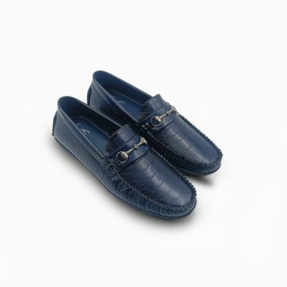 Vecna - Blue Croco Driving Loafer 258D - Image 3