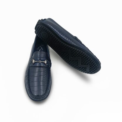 Vecna - Blue Croco Driving Loafer 258D - Image 6