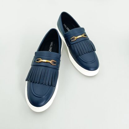 Zeus II - Blue Wrinkle Free Hazel Fringes Sneaker 253D - Image 6
