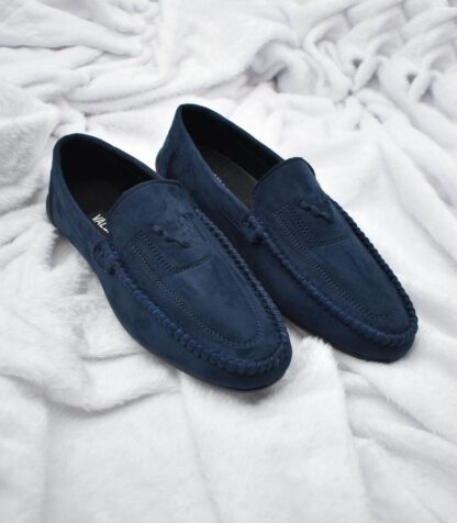 Blue Suede Slip On 79D