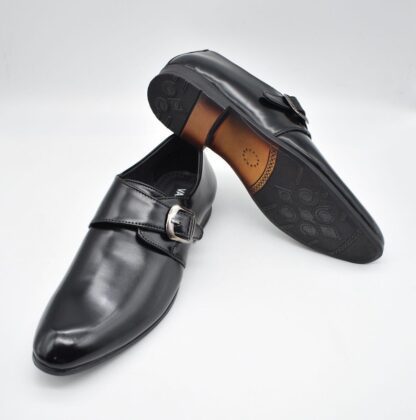 Black Single Monk Strap 212A - Image 4