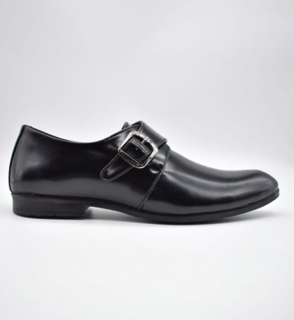 Black Single Monk Strap 212A