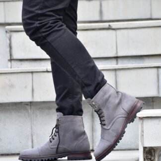 Combat Grey Boots 211G
