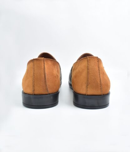 Godric - Tan Double Monk Suede Croco Straps 246C - Image 7