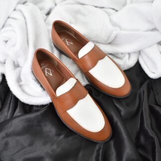 Godric - Premium White Belgian Penny Slip On 247C