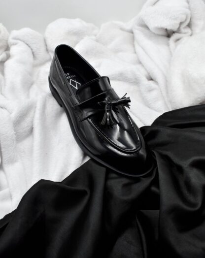 Neo - Black Premium Patent Tassel Slip On 241A - Image 2
