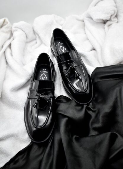 Neo - Black Premium Patent Tassel Slip On 241A