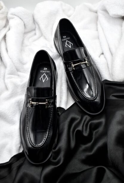 Neo - Black Premium Patent Horse Bit Loafer 240A