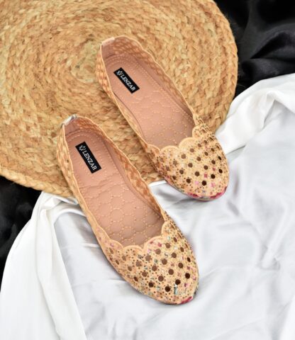 Adore - Golden Ethnic Ballet Flats W03C - Image 7
