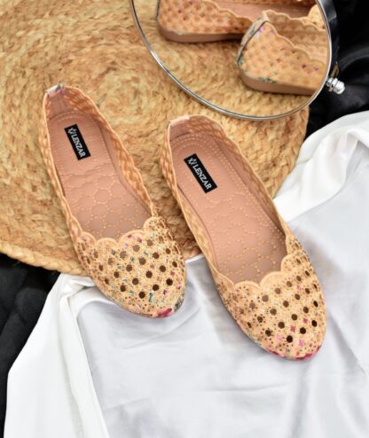 Adore - Golden Ethnic Ballet Flats W03C