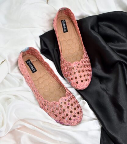 Adore - Pink Ethnic Ballet Flats W03P - Image 7