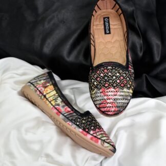 Adore - Black Ethnic Ballet Flats W04A