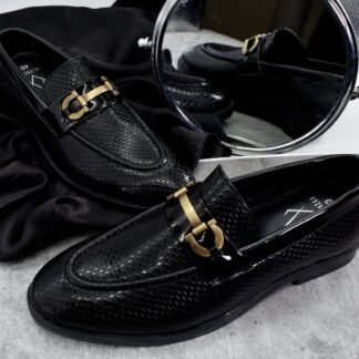 Nòz·ze - Black Patent Horse Bit Slip On 276A