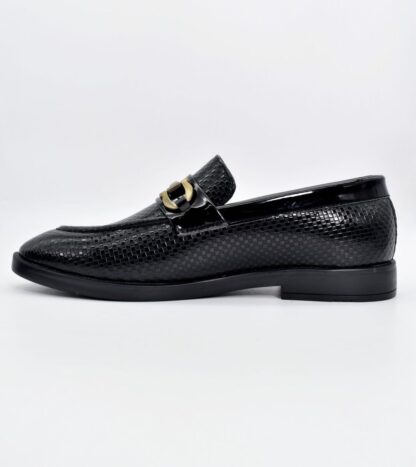 Nòz·ze - Black Patent Horse Bit Slip On 276A - Image 5