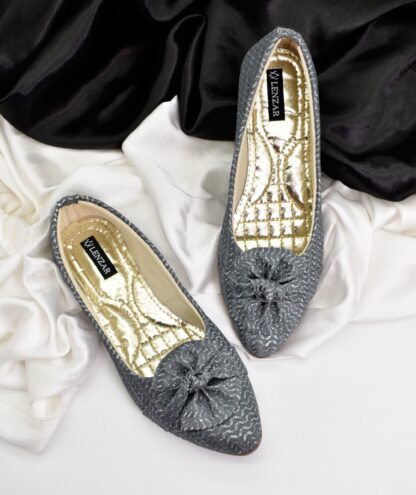 Adore - Grey Casual Ballet Flats W08G - Image 7
