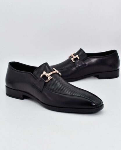 Nòz·ze - Black Square toe Horse Bit Slip On 275A - Image 8