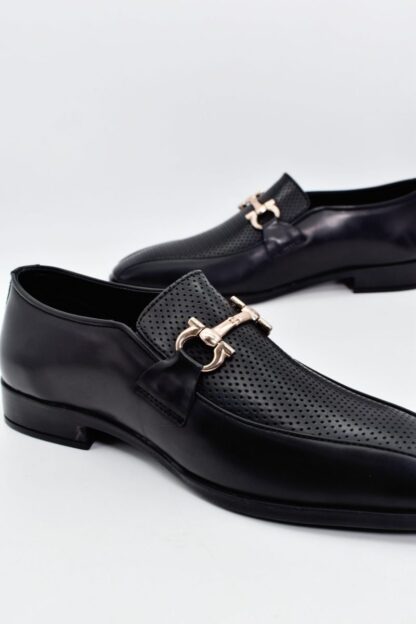 Nòz·ze - Black Square toe Horse Bit Slip On 275A - Image 9