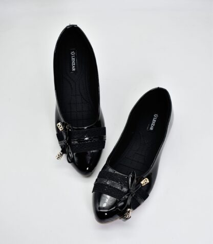 Adore - Black Patent Ballet Flats W010A - Image 3