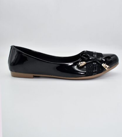 Adore - Black Patent Ballet Flats W010A - Image 5