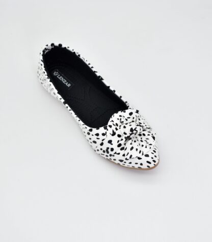 Adore - White Stripped Ballet Flats W02W - Image 4