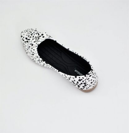 Adore - White Stripped Ballet Flats W02W - Image 6