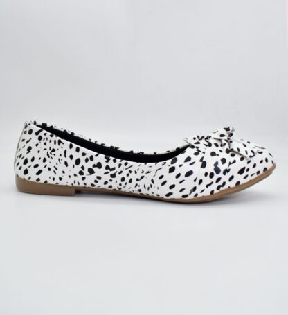 Adore - White Stripped Ballet Flats W02W - Image 5