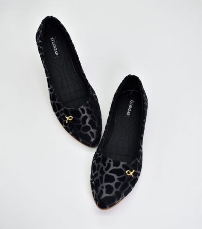 Adore - Black Half Shadow Ballet Flats W01A - Image 3