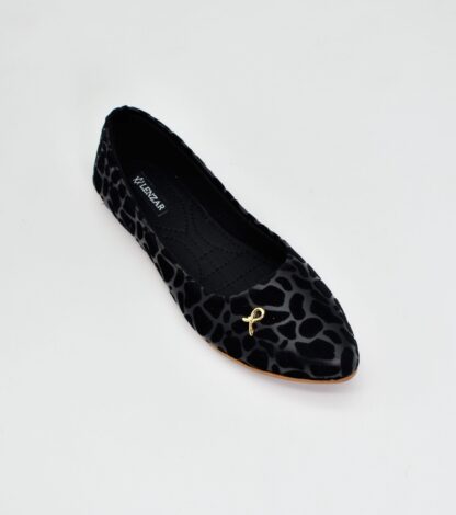 Adore - Black Half Shadow Ballet Flats W01A - Image 4