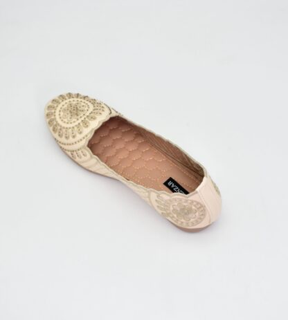 Adore - White Ethnic Ballet Flats W03W - Image 6