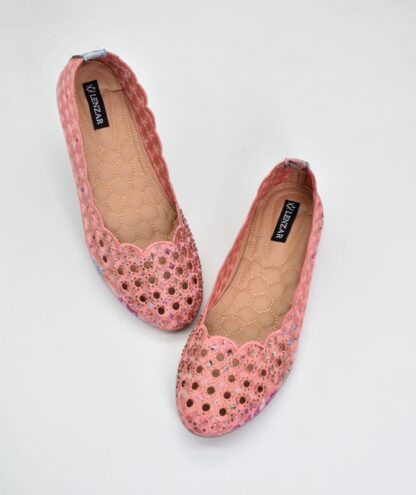 Adore - Pink Ethnic Ballet Flats W03P - Image 3