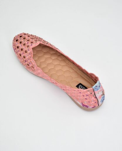 Adore - Pink Ethnic Ballet Flats W03P - Image 6