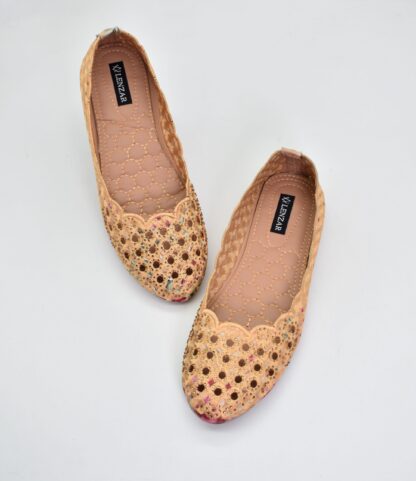 Adore - Golden Ethnic Ballet Flats W03C - Image 3