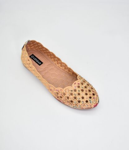 Adore - Golden Ethnic Ballet Flats W03C - Image 4