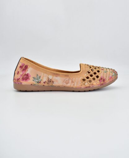 Adore - Golden Ethnic Ballet Flats W04C - Image 5