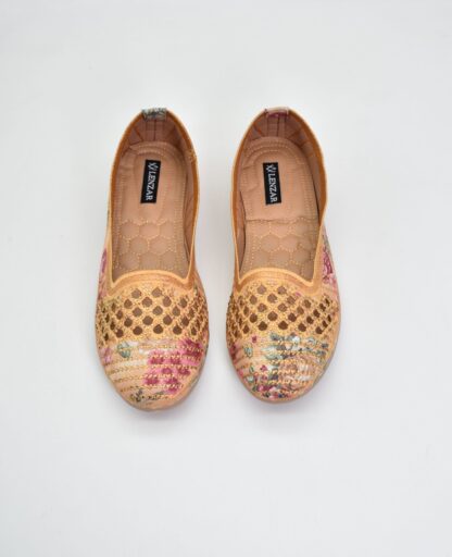 Adore - Golden Ethnic Ballet Flats W04C - Image 2
