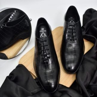 Nòz·ze - Black Wrinkle Free Croco Wholecut 277A