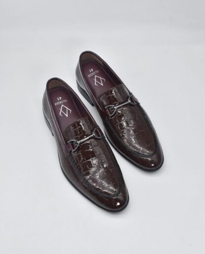 Nòz·ze – Wine Patent Croco Hazel Slip On 280R - Image 3