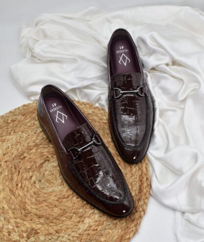 Nòz·ze – Wine Patent Croco Hazel Slip On 280R - Image 8