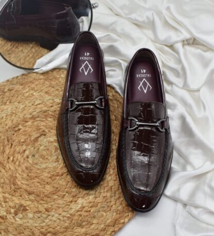 Nòz·ze – Wine Patent Croco Hazel Slip On 280R