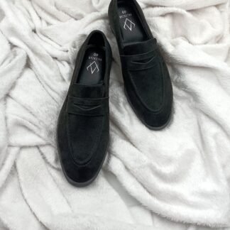 Vecna - Black Penny Suede Slip On 257A