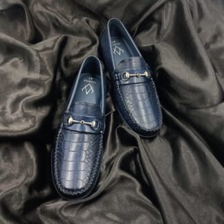 Vecna - Blue Croco Driving Loafer 258D