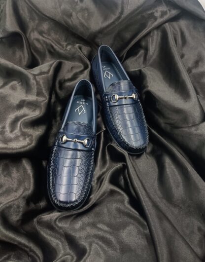 Vecna - Blue Croco Driving Loafer 258D