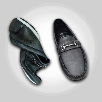 NEO - Grey Wrinkle Free Horse Bit Loafer 237E - Image 2