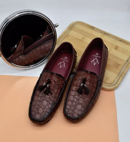 Mocassini - Cherry Wrinkle Free Tassel Driving Slip on 284R - Image 9
