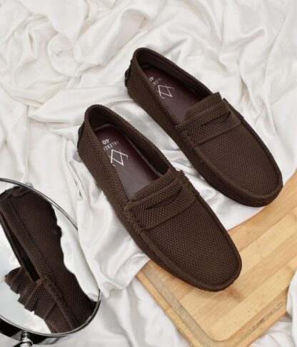 Mocassini - Brown Penny Flyknit Wrinkle Free Driving Slip On 289B - Image 8