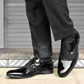 Black Patent Derby Lace Up 297A