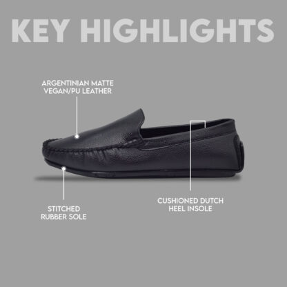Aurora - Black Driving Slip On 312A - Image 2