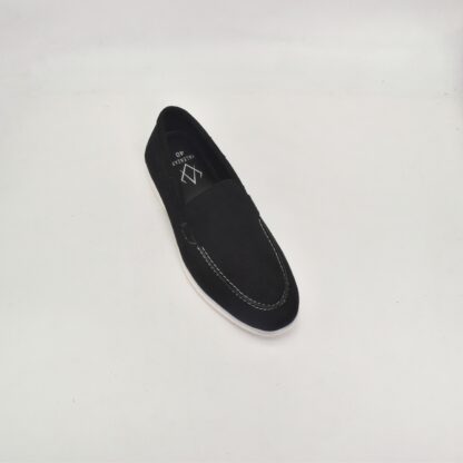Aurora – Black Italian Vegan Suede Sneaker Slip On 317A - Image 7