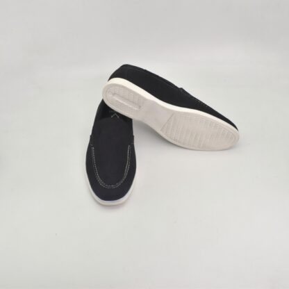 Aurora – Black Italian Vegan Suede Sneaker Slip On 317A - Image 9